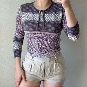 Zagora Henley Neck Tie Top